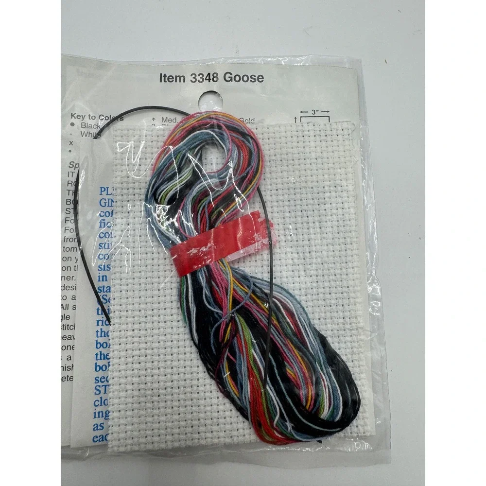 Needle‎ Magic Inc Cross Stitch Kit Goose 3in Multi Stitch N Hang Ornament 3348